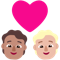 Couple with Heart- Person- Person- Medium Skin Tone- Medium-Light Skin Tone emoji on Microsoft